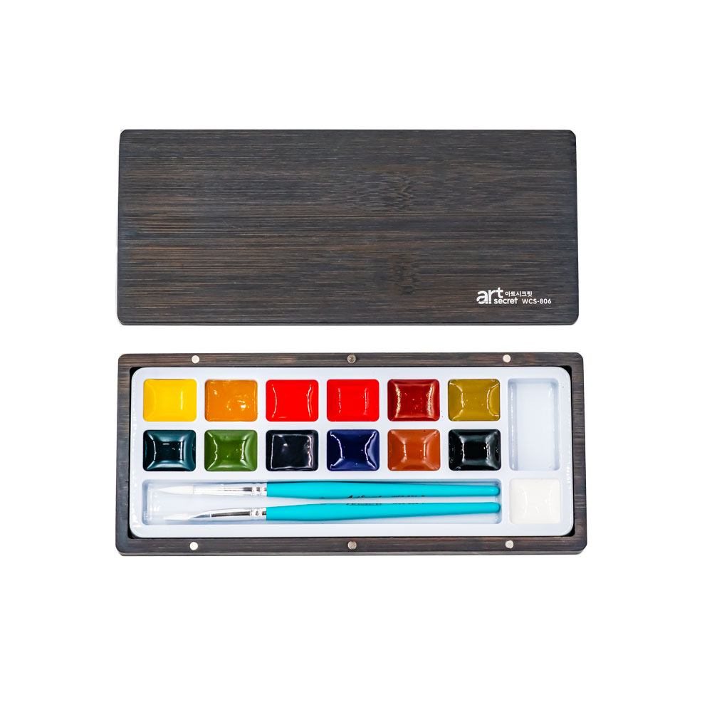 Watercolor Paint Set Solid Pigment - ArtSecret 13 Paleta Akwareli w Pudełku