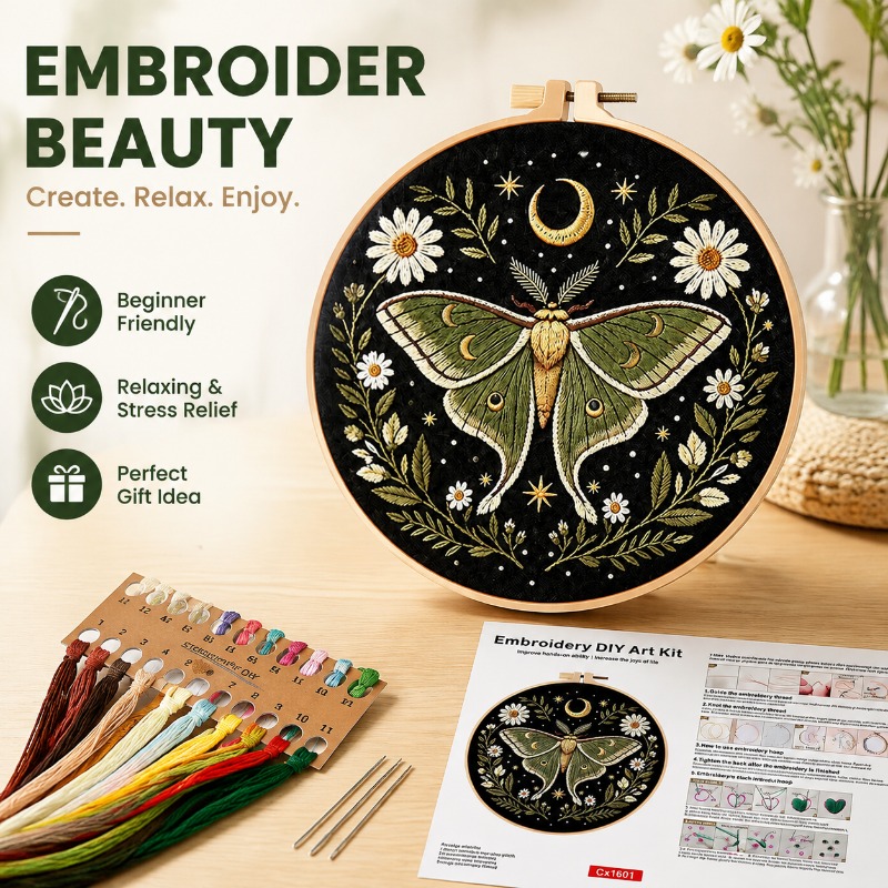Cross Stitch Stamped Kits Beginners - Zestaw do haftu krzyżykowego z motywem
