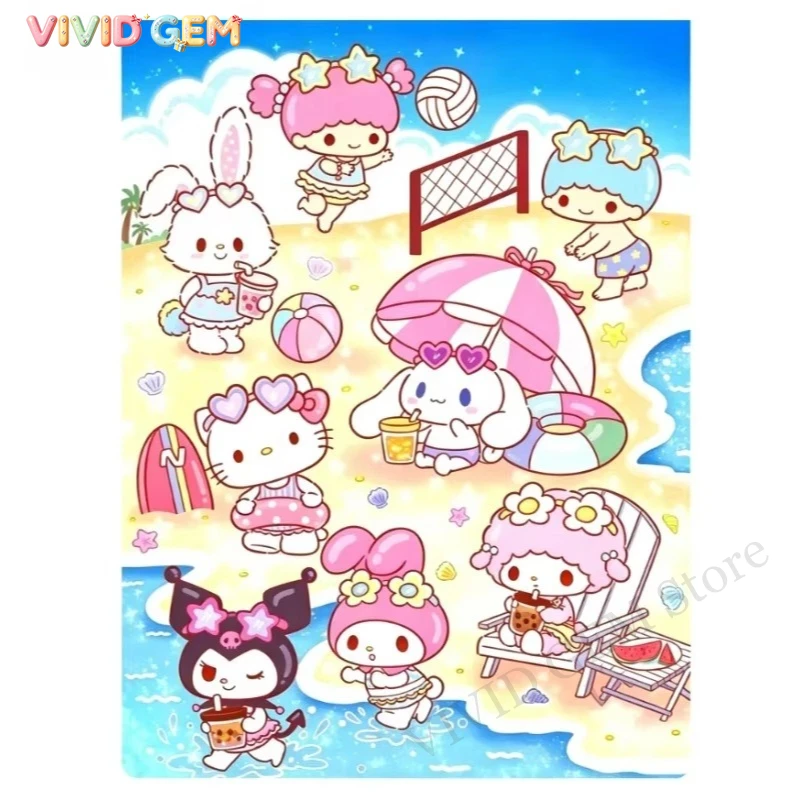 5D Diamond Painting Kit Full Drill - VIVID GEM Sanrio 5D DIY Diamentowa