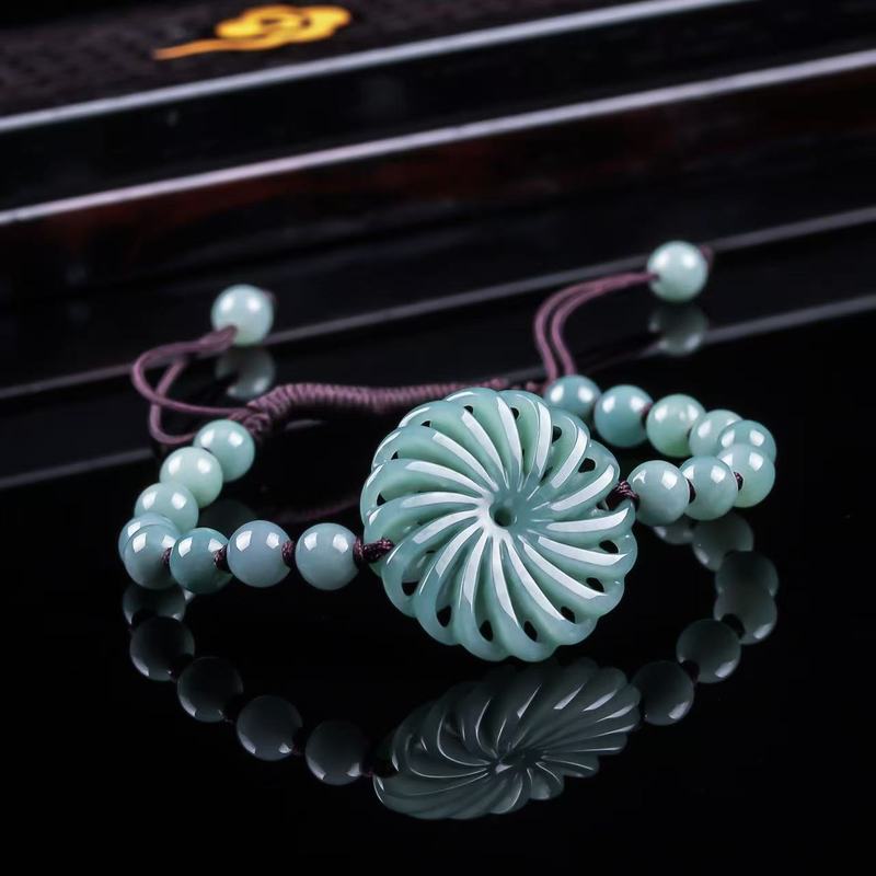 Beading - Naturalny jadeit klasy A przynoszący szczęście,