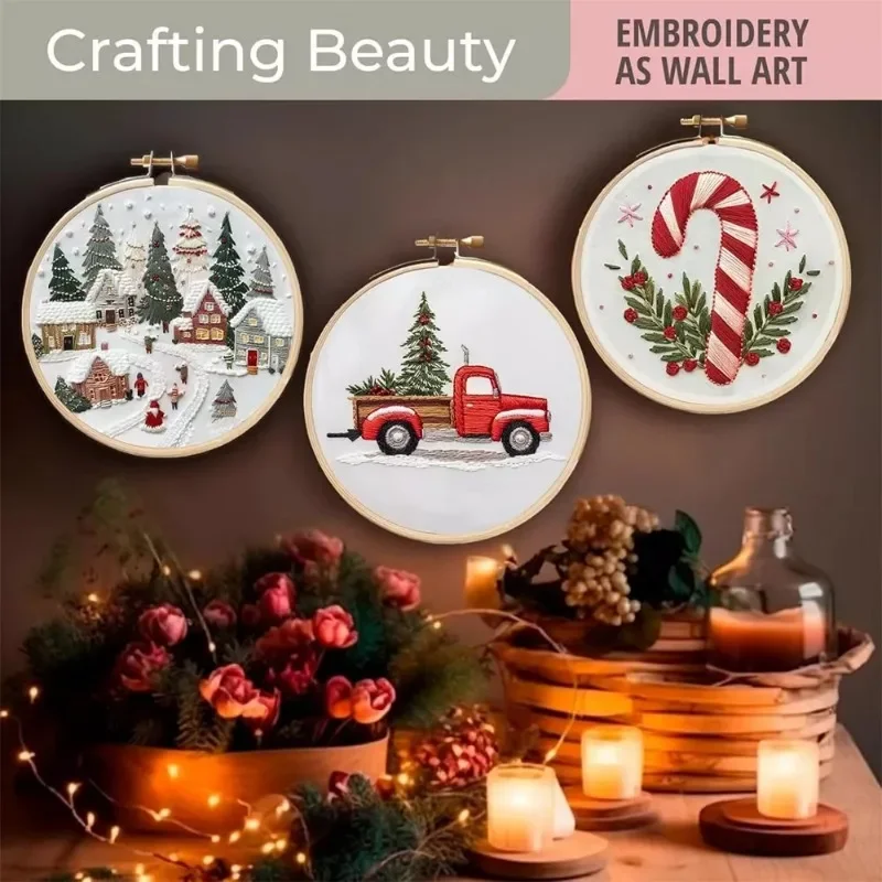 Cross Stitch Stamped Kits Beginners - Zestaw startowy do haftu ręcznego DIY