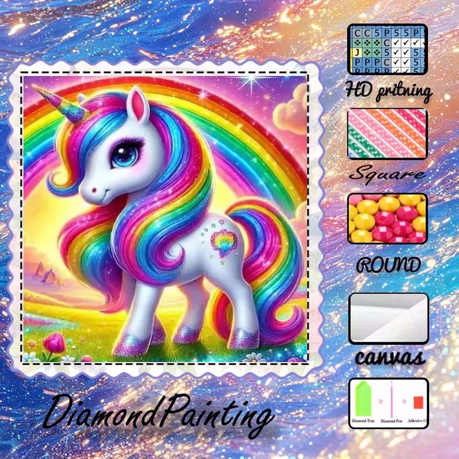 5D Diamond Painting Kit Full Drill - 1 sztuka tkaniny flokowanej 5D DIY,