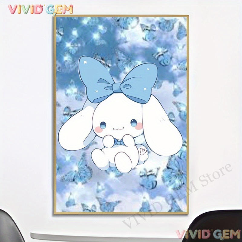 5D Diamond Painting Kit Full Drill - VIVID GEM Sanrio Niebieska Chmura Cinnamoroll