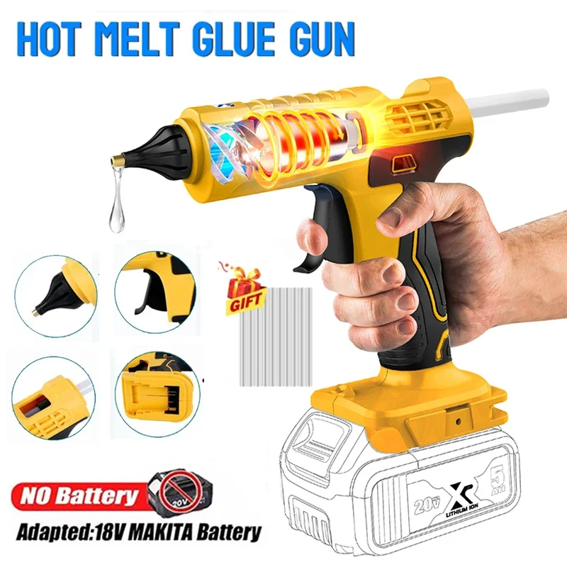 Hot Melt Glue Gun Cordless - Bezprzewodowy elektryczny ręczny pistolet do klejenia