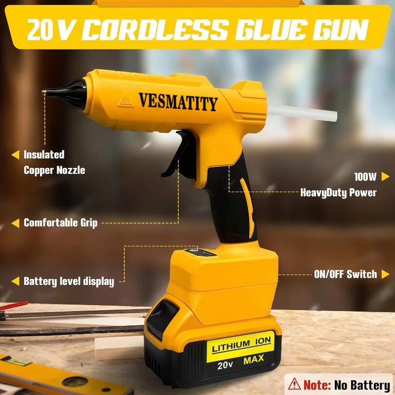 Oryginalny bezprzewodowy elekt – Hot Melt Glue Gun Cordless recenzja i cena