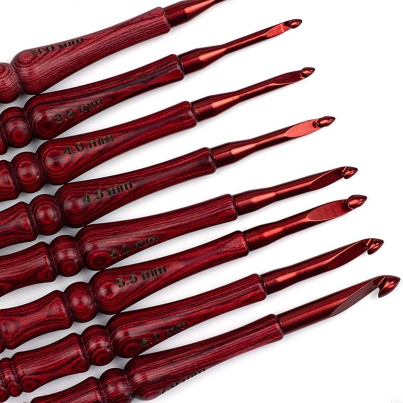 8 szt. Szydełko z drewnianym u – Wooden Crochet Hooks Ergonomic Handle recenzja i cena