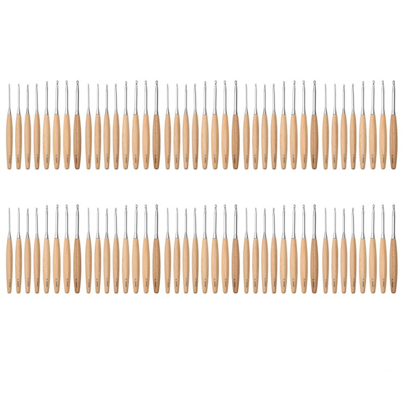 SEWS-80 szt. drewnianych szyde – Wooden Crochet Hooks Ergonomic Handle recenzja i cena