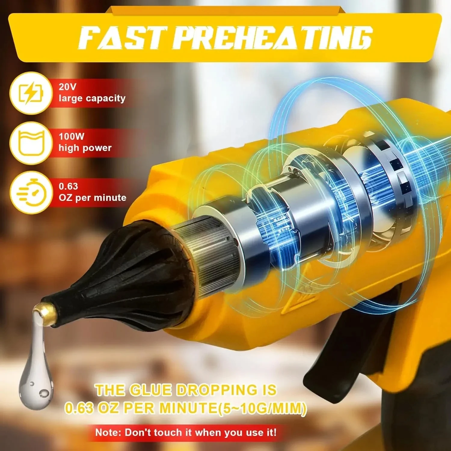 Bezprzewodowy elektryczny pist – Hot Melt Glue Gun Cordless recenzja i cena