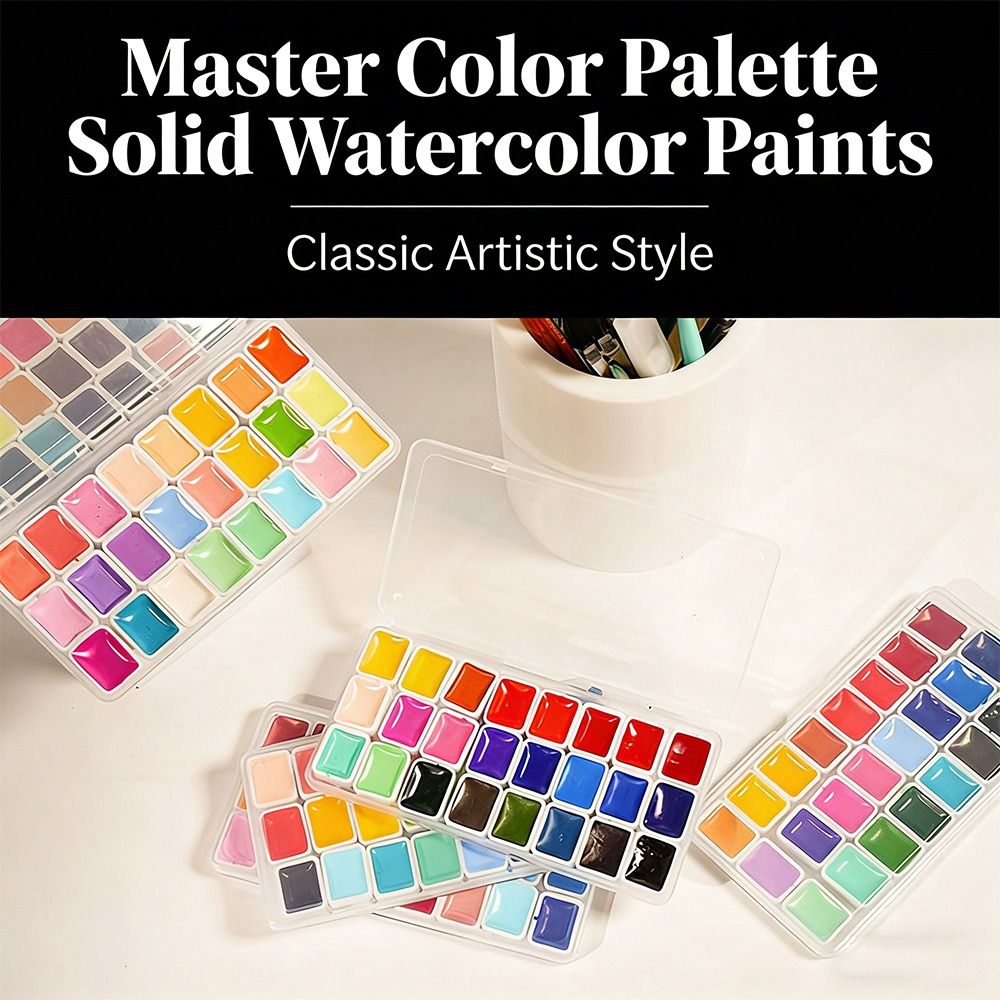 Zestaw farb akwarelowych 24 ko – Watercolor Paint Set Solid Pigment recenzja i cena