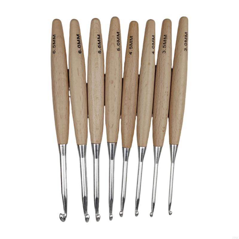 8 sztuk ergonomiczny szydełko  – Wooden Crochet Hooks Ergonomic Handle recenzja i cena