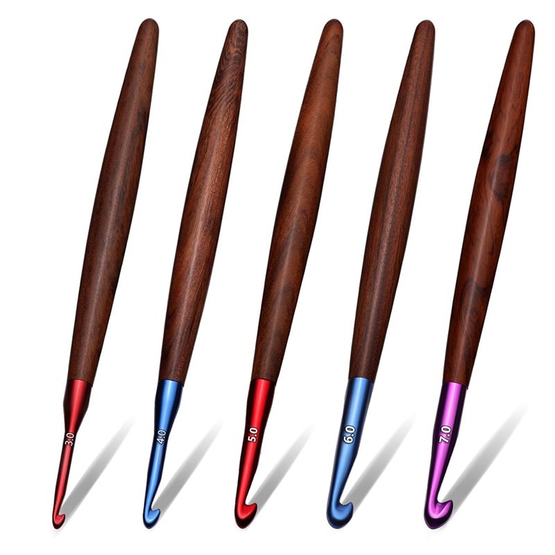 A59Z - Ergonomiczne drewniane  – Wooden Crochet Hooks Ergonomic Handle recenzja i cena