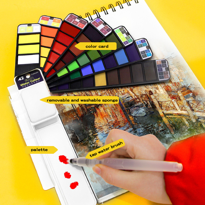 18/25/33/42 kolory solidny zes – Watercolor Paint Set Solid Pigment recenzja i cena