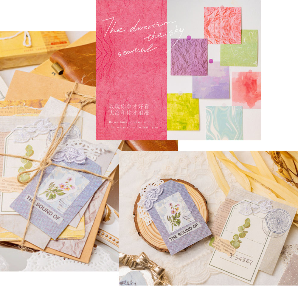 100 sztuk kolorowe tekstury tł – Vintage Junk Journal Scrapbooking Paper recenzja i cena