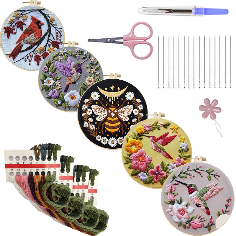 Zestaw do haftu kolibra dla po – Cross Stitch Stamped Kits Beginners recenzja i cena