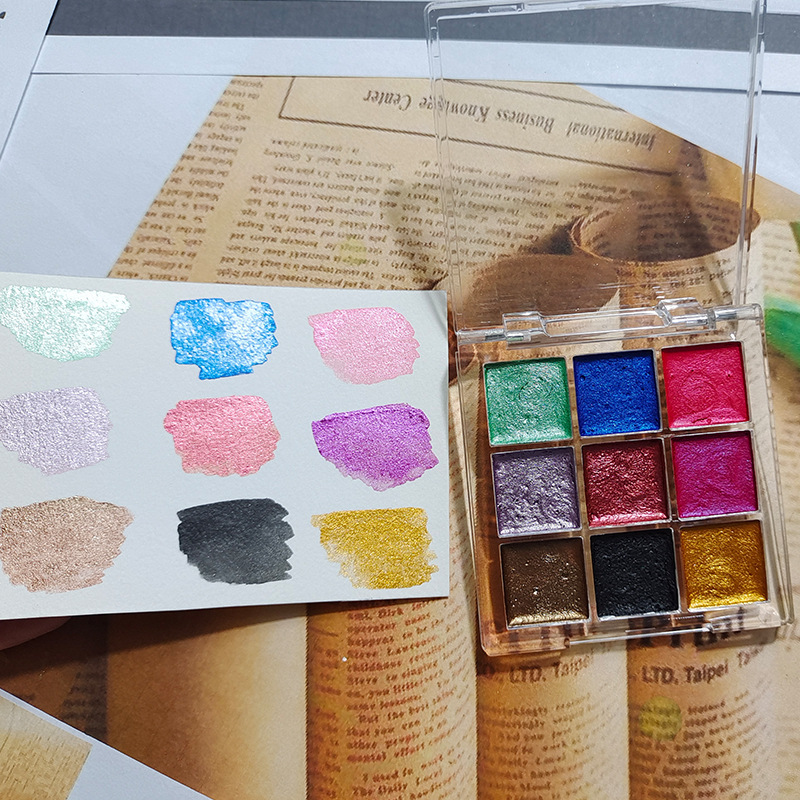 9 kolor Nail Solid Pigment Aur – Watercolor Paint Set Solid Pigment recenzja i cena