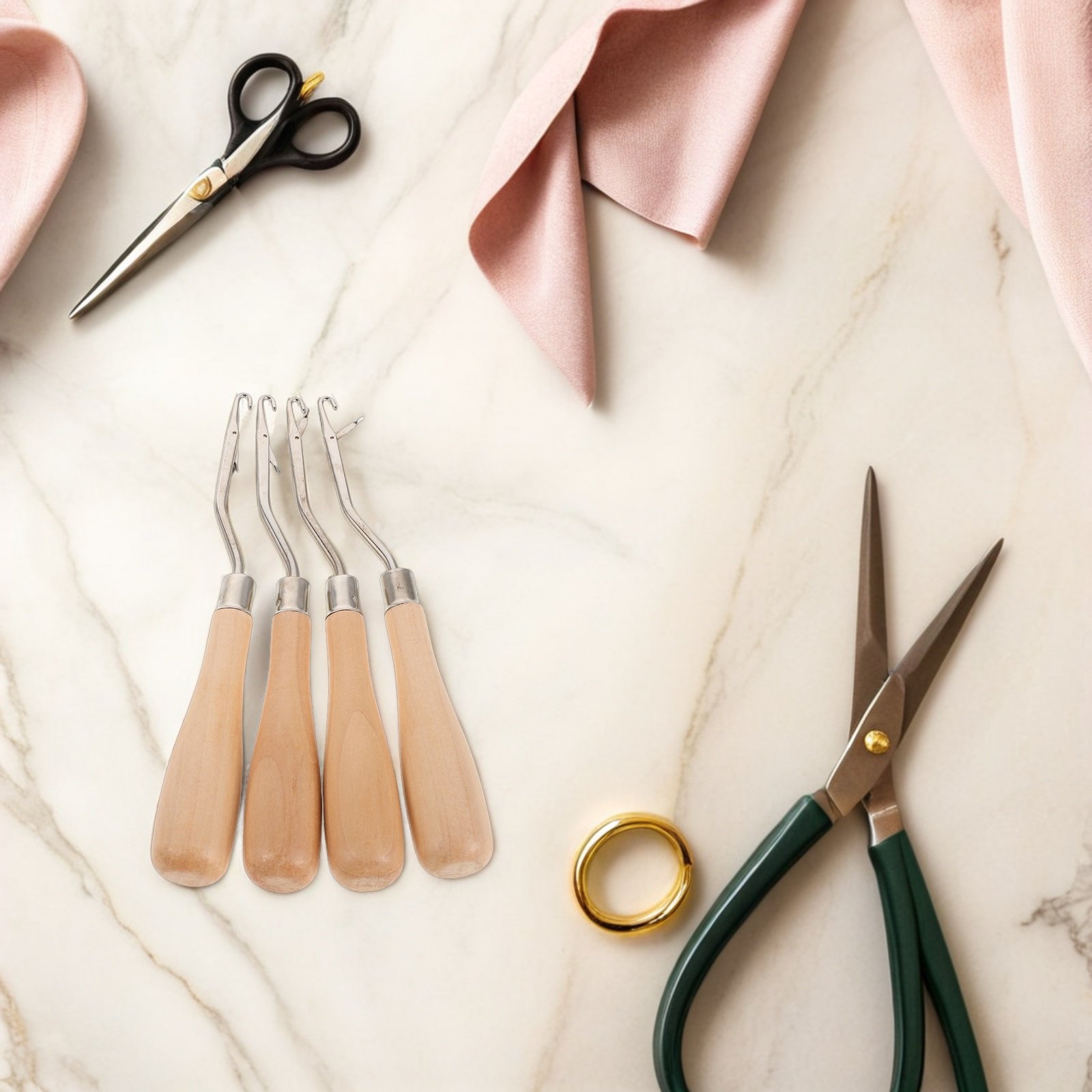 4 szt. szydełków z ergonomiczn – Wooden Crochet Hooks Ergonomic Handle recenzja i cena