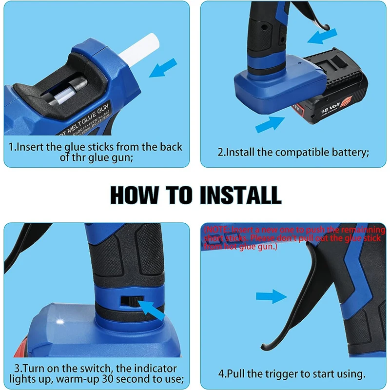 Bezprzewodowy pistolet do klej – Hot Melt Glue Gun Cordless recenzja i cena