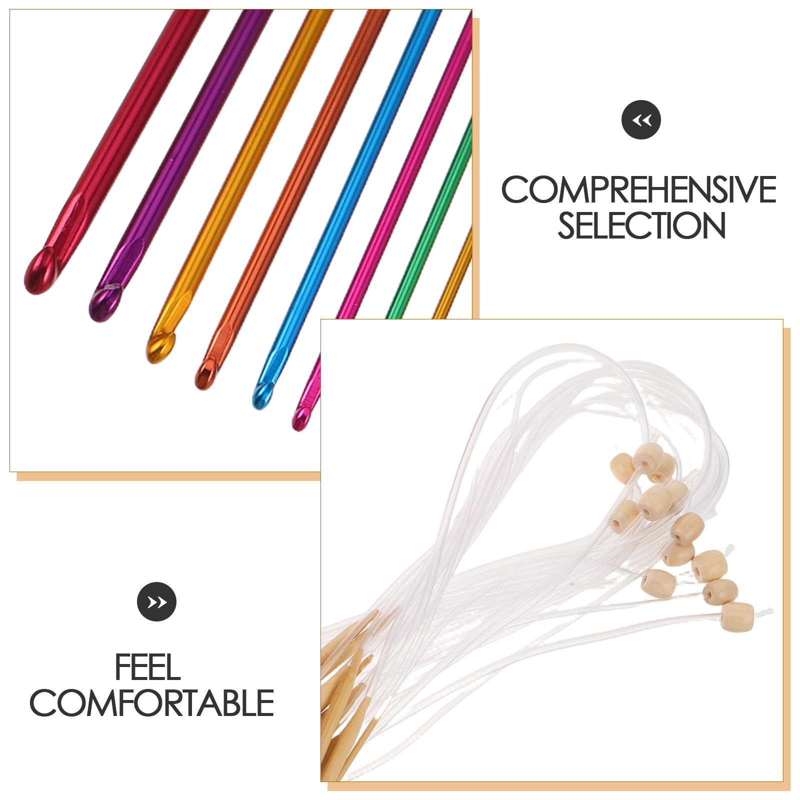 Zestaw 1 szt. wibrujących kolo – Wooden Crochet Hooks Ergonomic Handle recenzja i cena