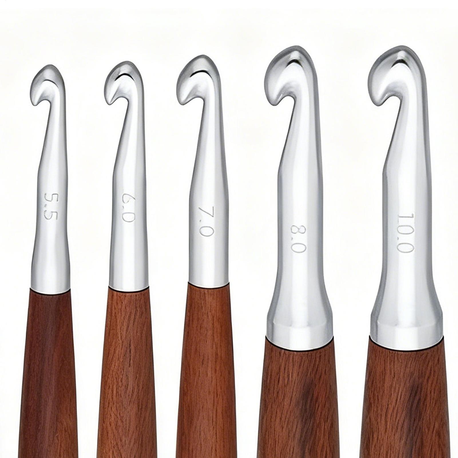 8 szt. Szydełka do szydełkowan – Wooden Crochet Hooks Ergonomic Handle recenzja i cena