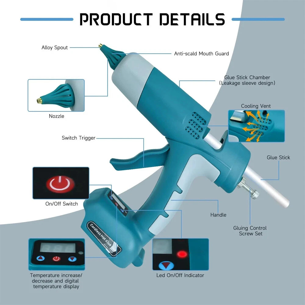 Najnowszy bezprzewodowy pistol – Hot Melt Glue Gun Cordless recenzja i cena
