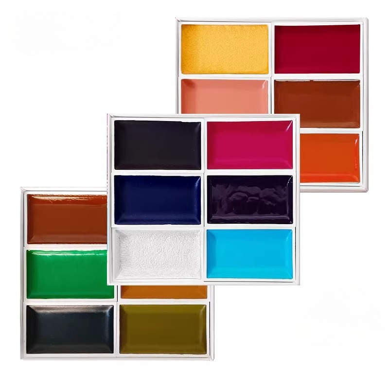 Japoński Zestaw Farb Akwarelow – Watercolor Paint Set Solid Pigment recenzja i cena