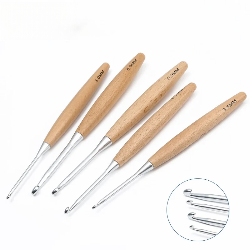 1/11 szt. Drewniane szydełka z – Wooden Crochet Hooks Ergonomic Handle recenzja i cena
