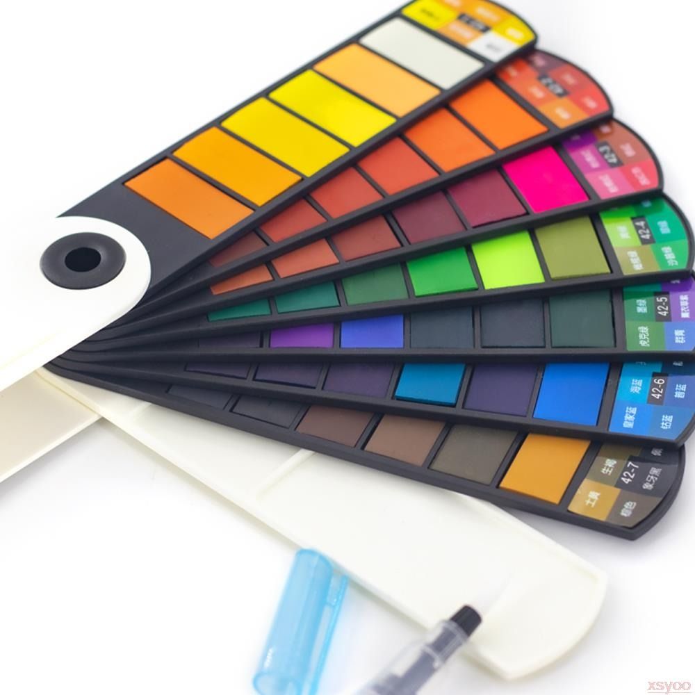 Składany zestaw farb akwarelow – Watercolor Paint Set Solid Pigment recenzja i cena